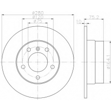 8DD 355 112-631 HELLA Тормозной диск