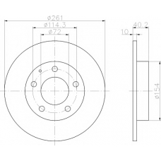 8DD 355 103-231 HELLA PAGID Тормозной диск