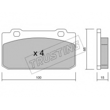 042.0 TRUSTING Комплект тормозных колодок, дисковый тормоз