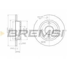 DBA845S BREMSI Тормозной диск