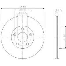 8DD 355 110-281 HELLA Тормозной диск