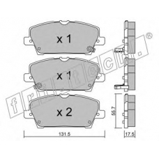 744.0 fri.tech. Комплект тормозных колодок, дисковый тормоз