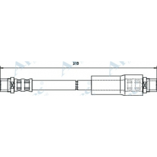 HOS3223 APEC Тормозной шланг