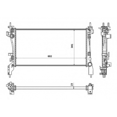 58357 NRF Радиатор, охлаждение двигателя