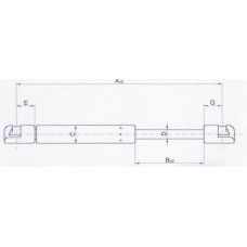 30 71 95-91 JOHNS Газовая пружина, крышка багажник