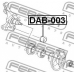 DAB-003 FEBEST Втулка, амортизатор