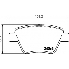 8DB 355 014-021 HELLA PAGID Комплект тормозных колодок, дисковый тормоз