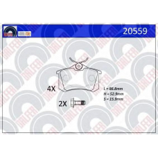 20559 GALFER Комплект тормозных колодок, дисковый тормоз