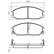 K414100 Vema Комплект тормозных колодок, дисковый тормоз