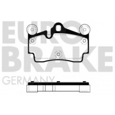 5502224773 EUROBRAKE Комплект тормозных колодок, дисковый тормоз