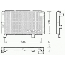 DRM21075 DENSO Радиатор, охлаждение двигателя