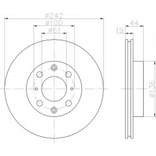 8DD 355 103-101 HELLA Тормозной диск