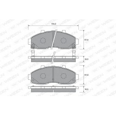 151-2240 WEEN Комплект тормозных колодок, дисковый тормоз