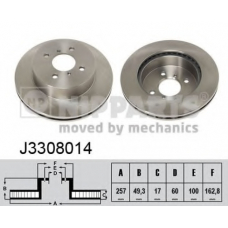 J3308014 NIPPARTS Тормозной диск
