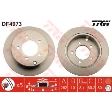 DF4973 TRW Тормозной диск