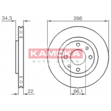 1032280 KAMOKA Тормозной диск