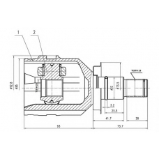 AW1520973 AYWIPARTS Шарнирный комплект, приводной вал