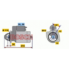 0 001 218 174 BOSCH Стартер