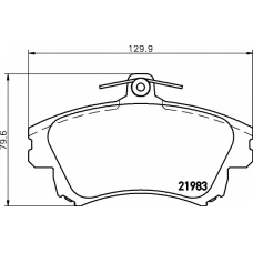 8DB 355 017-041 HELLA PAGID Комплект тормозных колодок, дисковый тормоз