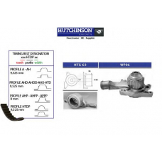 KH 61WP06 HUTCHINSON Водяной насос + комплект зубчатого ремня