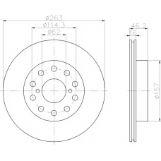 8DD 355 108-711 HELLA PAGID Тормозной диск