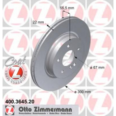 400.3645.20 ZIMMERMANN Тормозной диск