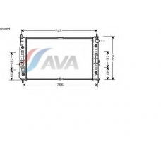 CR2054 AVA Радиатор, охлаждение двигателя