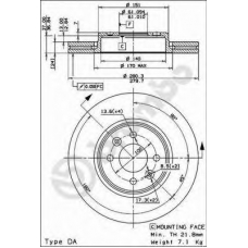 BS 8394 BRECO Тормозной диск