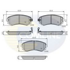 CBP3484 COMLINE Комплект тормозных колодок, дисковый тормоз