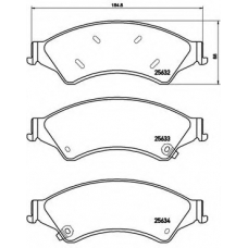 P 24 153 BREMBO Комплект тормозных колодок, дисковый тормоз