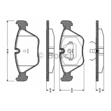 0 986 TB2 151 BOSCH Комплект тормозных колодок, дисковый тормоз