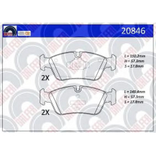 20846 GALFER Комплект тормозных колодок, дисковый тормоз