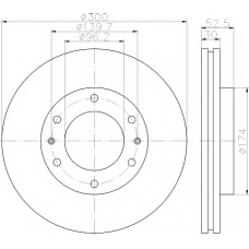 55038 PAGID Тормозной диск