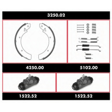 3250.02 REMSA Комплект тормозов, барабанный тормозной механизм
