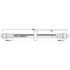 FBH6598 FIRST LINE Тормозной шланг