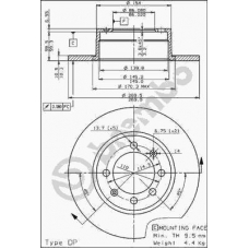 08.2286.10 BREMBO Тормозной диск