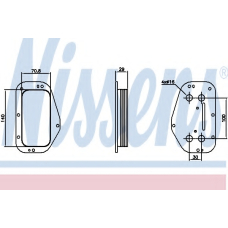 90741 NISSENS масляный радиатор, двигательное масло