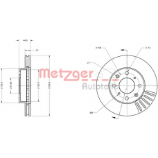 6110454 METZGER Тормозной диск