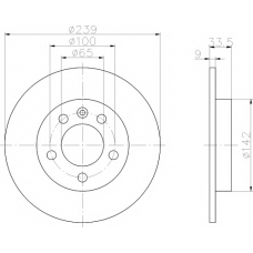 8DD 355 107-461 HELLA PAGID Тормозной диск