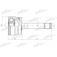 PCV4722 PATRON Шарнирный комплект, приводной вал