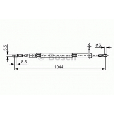 1 987 477 812 BOSCH Трос, стояночная тормозная система