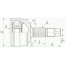 CVJ5291.10 OPEN PARTS Шарнирный комплект, приводной вал