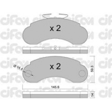 822-055-0 CIFAM Комплект тормозных колодок, дисковый тормоз