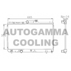 101354 AUTOGAMMA Радиатор, охлаждение двигателя