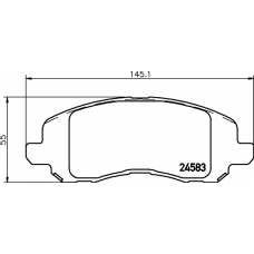 8DB 355 013-491 HELLA PAGID Комплект тормозных колодок, дисковый тормоз