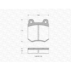 363702160655 MAGNETI MARELLI Комплект тормозных колодок, дисковый тормоз