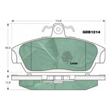 GDB1214 TRW Комплект тормозных колодок, дисковый тормоз