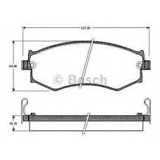 0 986 TB2 648 BOSCH Комплект тормозных колодок, дисковый тормоз