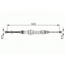 1 987 477 461 BOSCH Трос, стояночная тормозная система