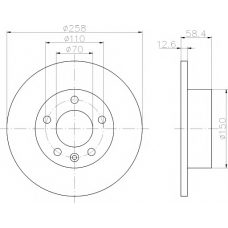 8DD 355 101-411 HELLA PAGID Тормозной диск